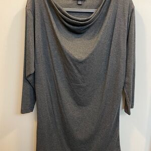 Jones New York Gray Women's Drape Neck Sweater
